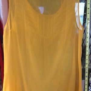 LOFT Tops - Yellow chiffon sleeveless top LOFT Tops - Yellow chiffon sleeveless top